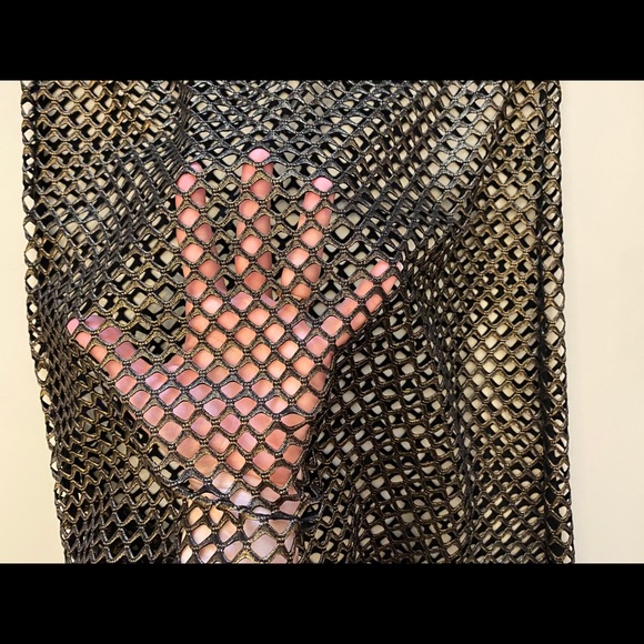 Alexis small dress black gold stretch summer mesh - Picture 3 of 6